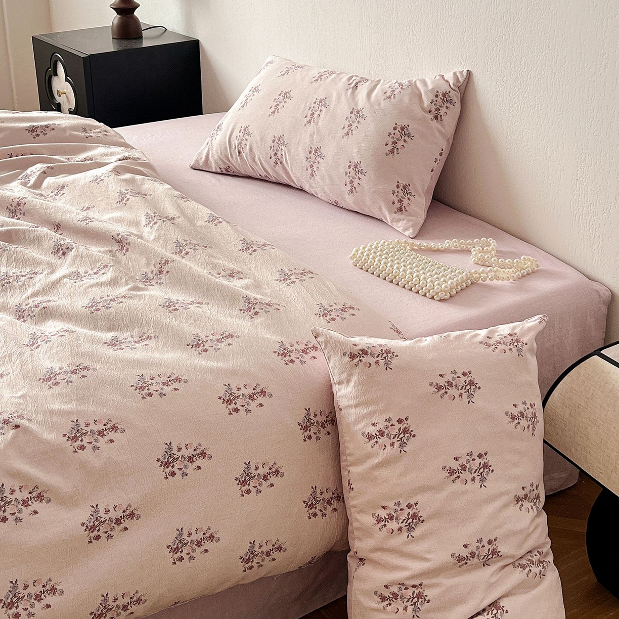 91家纺网 家纺一手货源 找家纺 恋之语 2026新款水洗色织提花工艺系列四件套（量大从优） 紫薇