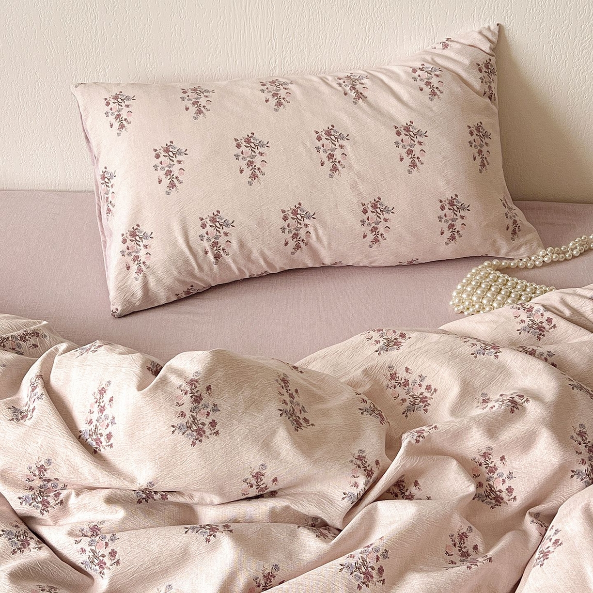 91家纺网 家纺一手货源 找家纺 恋之语 2026新款水洗色织提花工艺系列四件套（量大从优） 紫薇