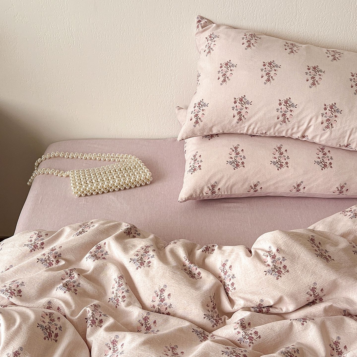 91家纺网 家纺一手货源 找家纺 恋之语 2026新款水洗色织提花工艺系列四件套（量大从优） 紫薇