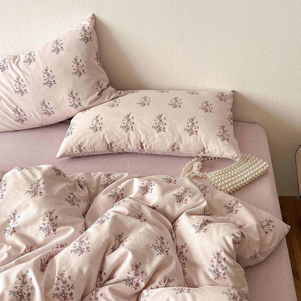 91家纺网 家纺一手货源 找家纺 恋之语 2026新款水洗色织提花工艺系列四件套（量大从优） 紫薇