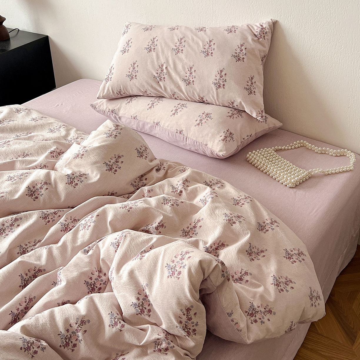 91家纺网 家纺一手货源 找家纺 恋之语 2026新款水洗色织提花工艺系列四件套（量大从优） 紫薇