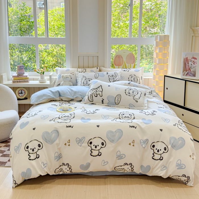 91家纺网 家纺一手货源 找家纺 总-佑佳2024新款140克磨毛印花植物羊绒四件套直播