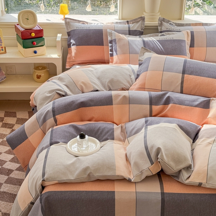 91家纺网 家纺一手货源 找家纺 佑佳家纺 2024新款磨毛印花植物羊绒单被套 奥维斯-咖