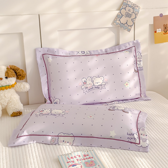 91家纺网 家纺一手货源 找家纺 （总）良佐生活 2026新款60支天丝枕套儿童莱赛尔冰丝枕套夏天凉感枕头套