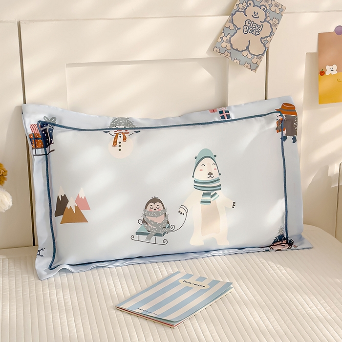 91家纺网 家纺一手货源 找家纺 良佐生活 2026新款60支天丝卡通枕套 冰雪奇缘