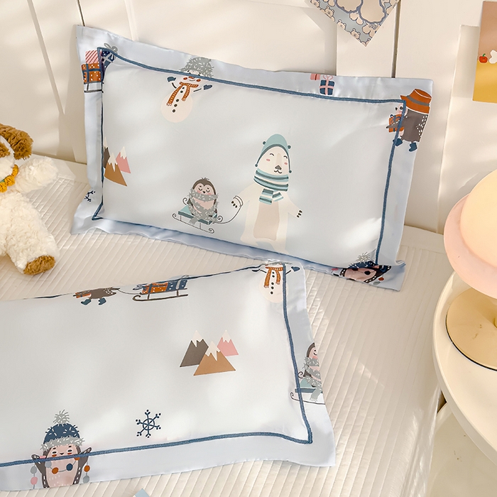 91家纺网 家纺一手货源 找家纺 良佐生活 2026新款60支天丝卡通枕套 冰雪奇缘