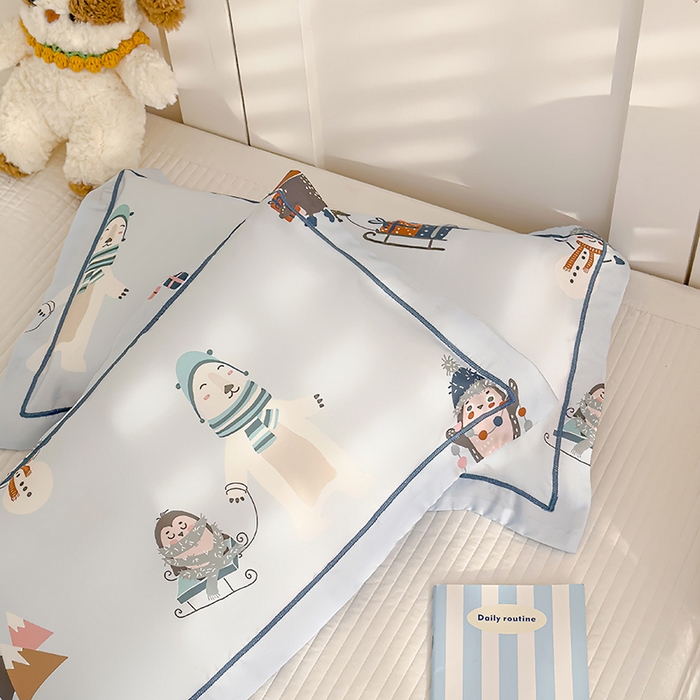 91家纺网 家纺一手货源 找家纺 良佐生活 2026新款60支天丝卡通枕套 冰雪奇缘