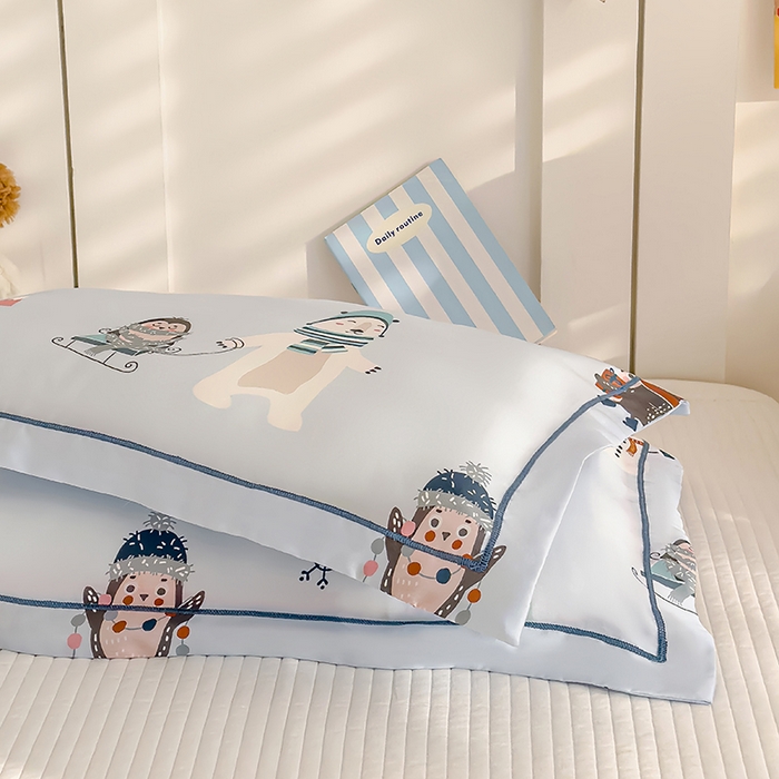 91家纺网 家纺一手货源 找家纺 良佐生活 2026新款60支天丝卡通枕套 冰雪奇缘