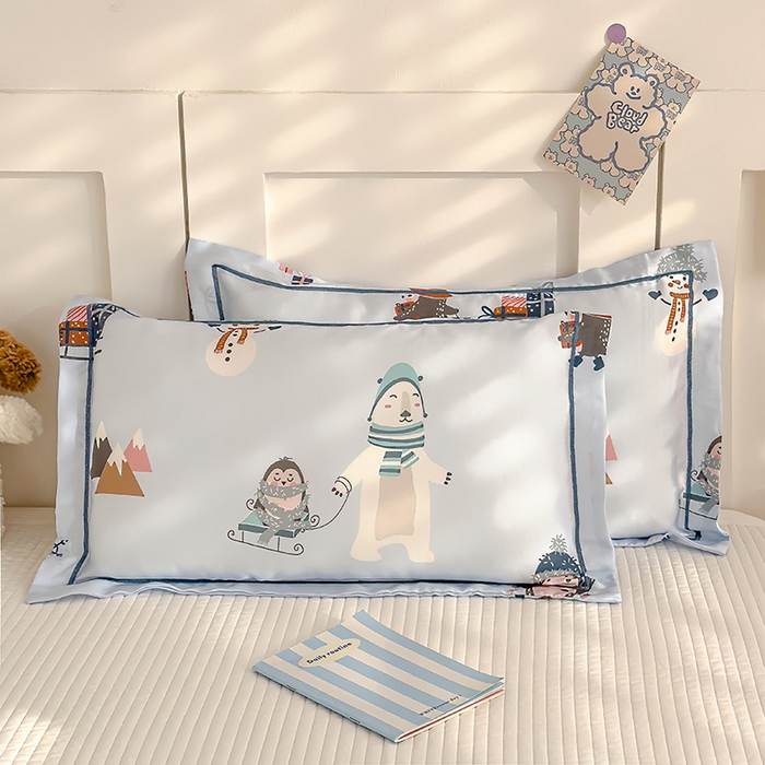 91家纺网 家纺一手货源 找家纺 良佐生活 2026新款60支天丝卡通枕套 冰雪奇缘