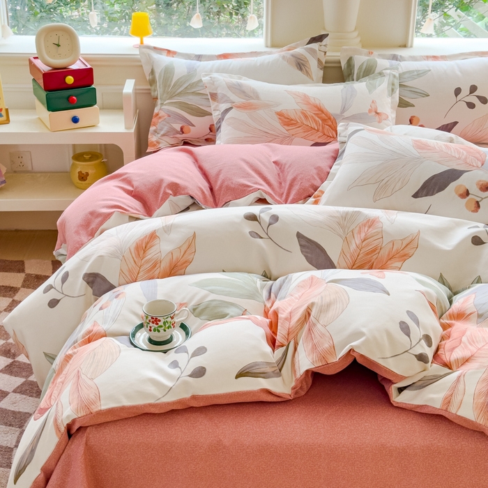 91家纺网 家纺一手货源 找家纺 佑佳家纺 2024新款磨毛印花植物羊绒单被套 花舞佳人