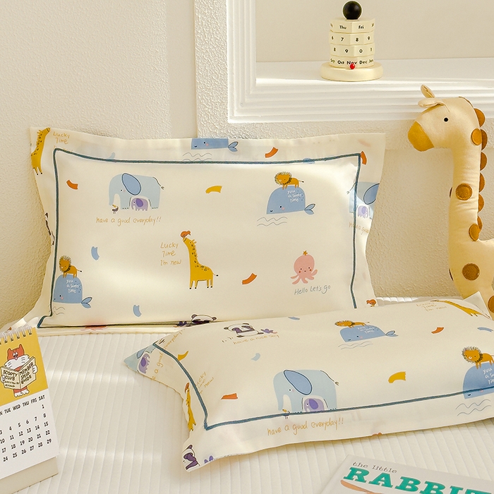 91家纺网 家纺一手货源 找家纺 良佐生活 2026新款60支天丝卡通枕套 海洋伙伴