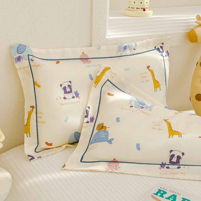 91家纺网 家纺一手货源 找家纺 良佐生活 2026新款60支天丝卡通枕套 海洋伙伴