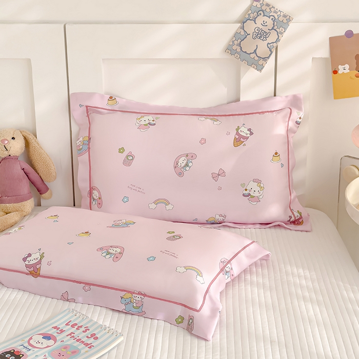 91家纺网 家纺一手货源 找家纺 良佐生活 2026新款60支天丝卡通枕套 凯莉