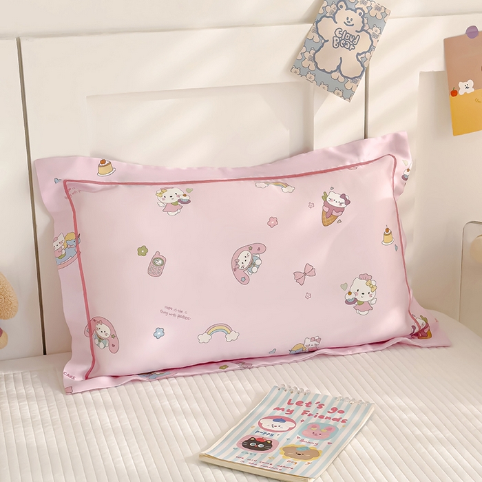 91家纺网 家纺一手货源 找家纺 良佐生活 2026新款60支天丝卡通枕套 凯莉