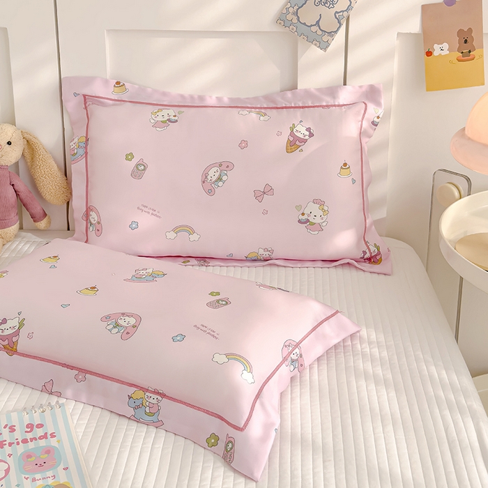 91家纺网 家纺一手货源 找家纺 良佐生活 2026新款60支天丝卡通枕套 凯莉