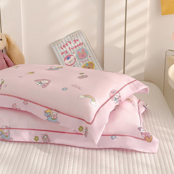 91家纺网 家纺一手货源 找家纺 良佐生活 2026新款60支天丝卡通枕套 凯莉