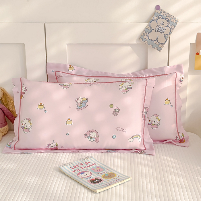 91家纺网 家纺一手货源 找家纺 良佐生活 2026新款60支天丝卡通枕套 凯莉