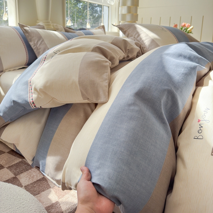 91家纺网 家纺一手货源 找家纺 佑佳家纺 2024新款磨毛印花植物羊绒单被套 漫步庄园