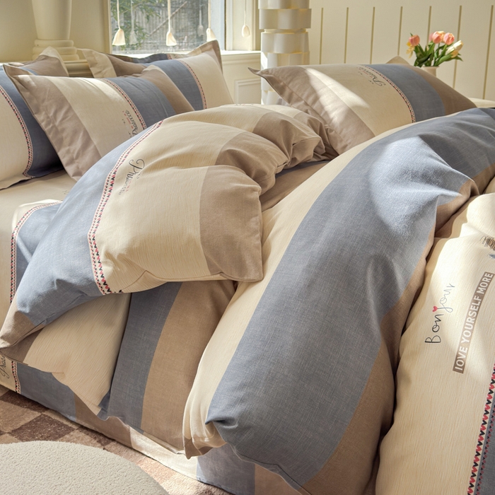 91家纺网 家纺一手货源 找家纺 佑佳家纺 2024新款磨毛印花植物羊绒单被套 漫步庄园