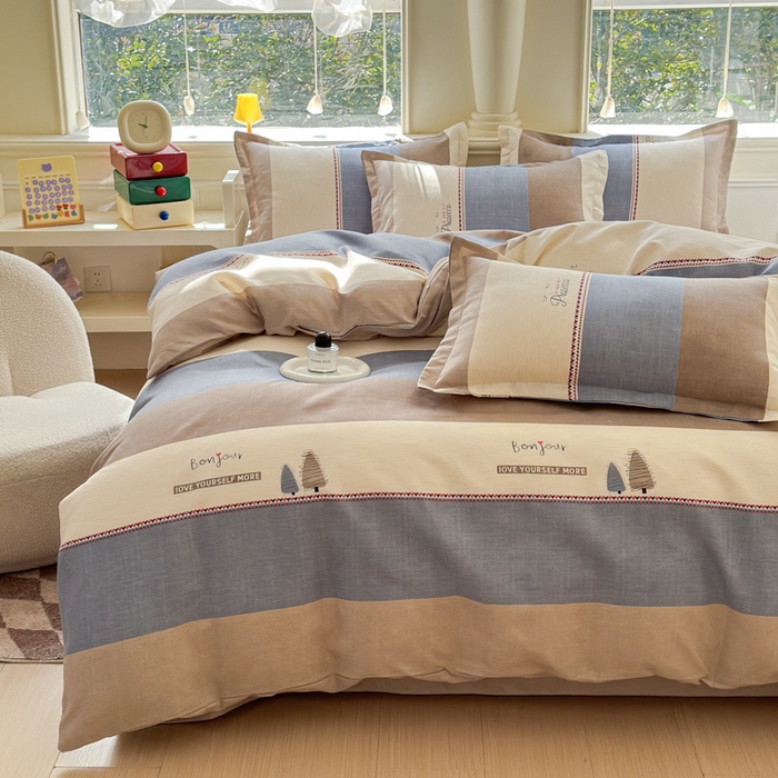 91家纺网 家纺一手货源 找家纺 佑佳家纺 2024新款磨毛印花植物羊绒单被套 漫步庄园