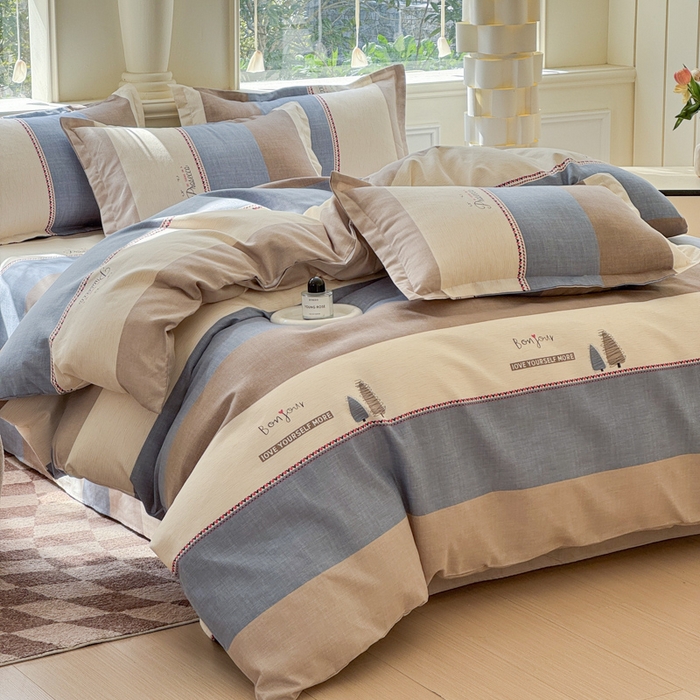 91家纺网 家纺一手货源 找家纺 佑佳家纺 2024新款磨毛印花植物羊绒单被套 漫步庄园