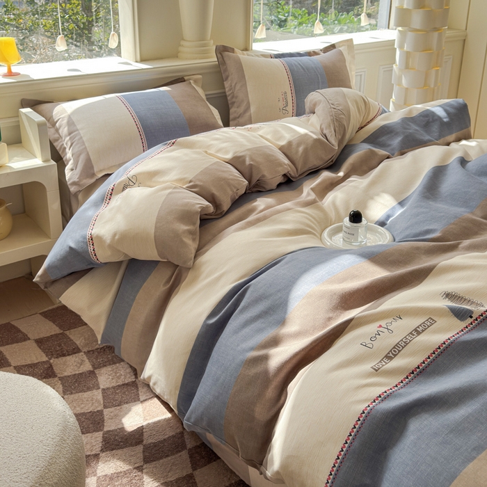 91家纺网 家纺一手货源 找家纺 佑佳家纺 2024新款磨毛印花植物羊绒单被套 漫步庄园