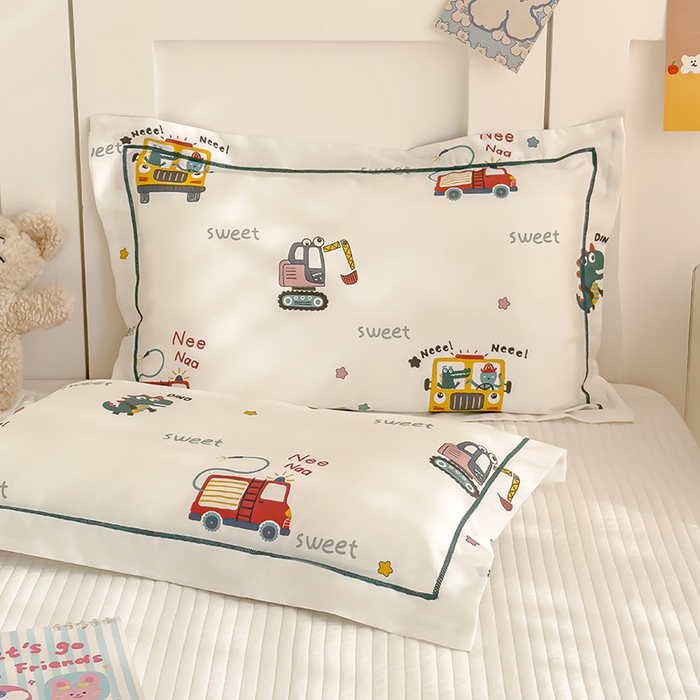 91家纺网 家纺一手货源 找家纺 良佐生活 2026新款60支天丝卡通枕套 恐龙奇遇记