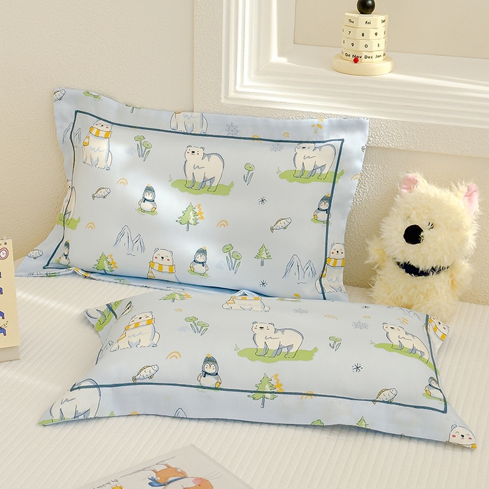良佐生活 2026新款60支天丝卡通枕套 企鹅北极熊