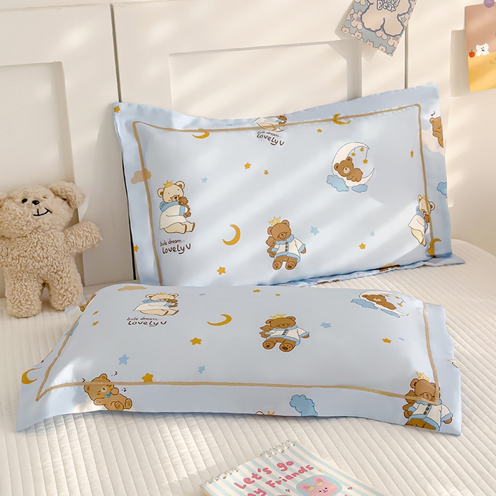 良佐生活 2026新款60支天丝卡通枕套 云朵小熊