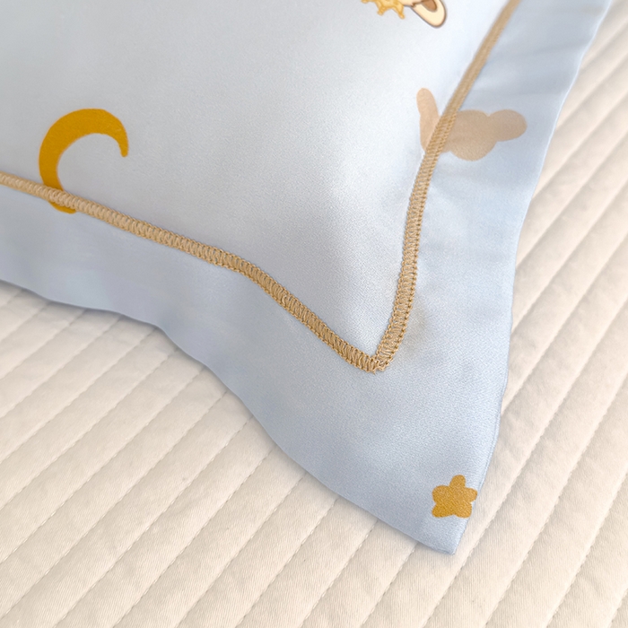 91家纺网 家纺一手货源 找家纺 良佐生活 2026新款60支天丝卡通枕套 云朵小熊