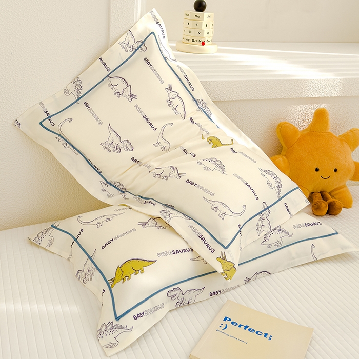 91家纺网 家纺一手货源 找家纺 良佐生活 2026新款60支天丝卡通枕套 侏罗纪公园