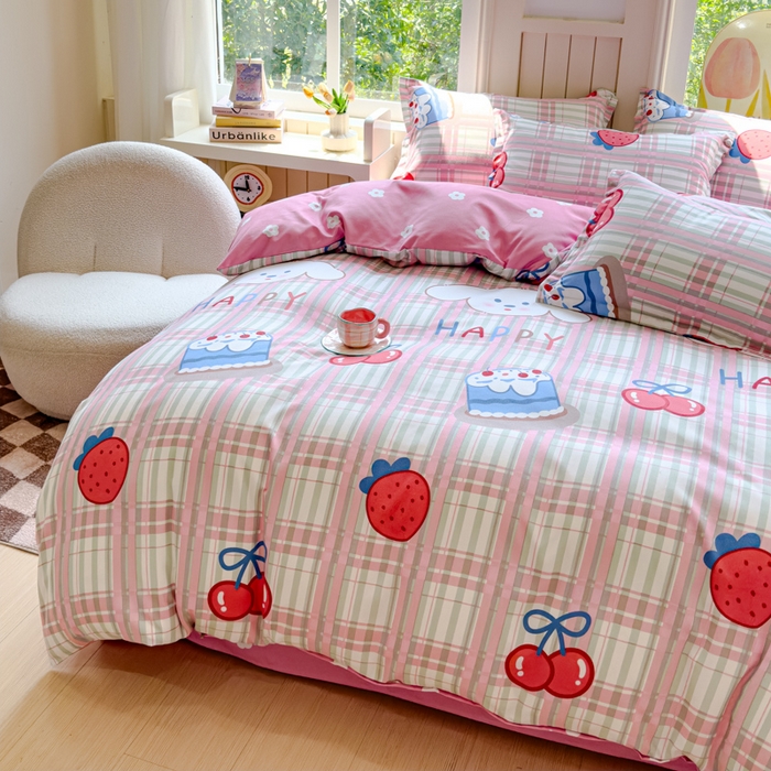 91家纺网 家纺一手货源 找家纺 佑佳家纺 2024新款磨毛印花植物羊绒单被套 时代新宠