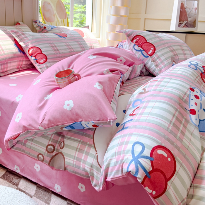 91家纺网 家纺一手货源 找家纺 佑佳家纺 2024新款磨毛印花植物羊绒单被套 时代新宠