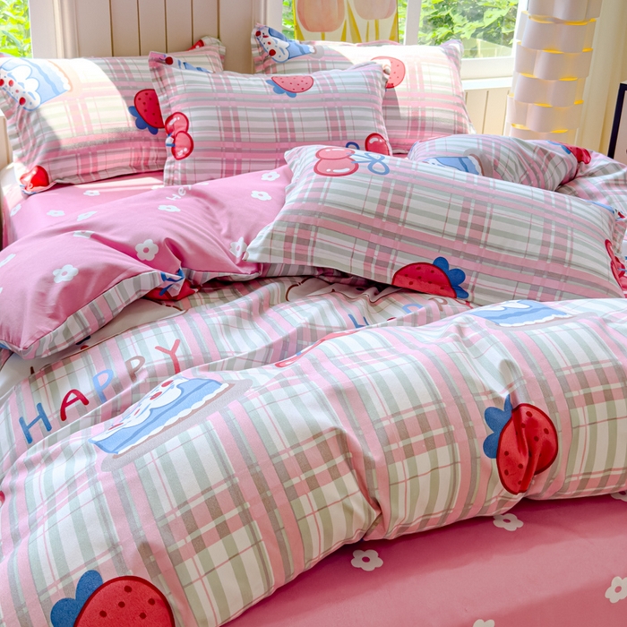 91家纺网 家纺一手货源 找家纺 佑佳家纺 2024新款磨毛印花植物羊绒单被套 时代新宠