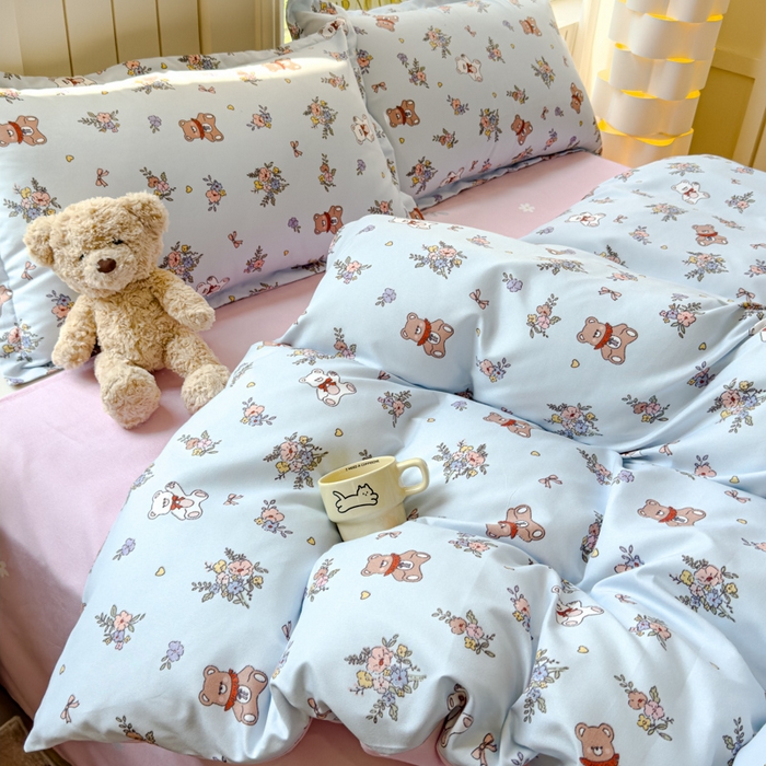 91家纺网 家纺一手货源 找家纺 佑佳家纺 2024新款磨毛印花植物羊绒单被套 小兔市集