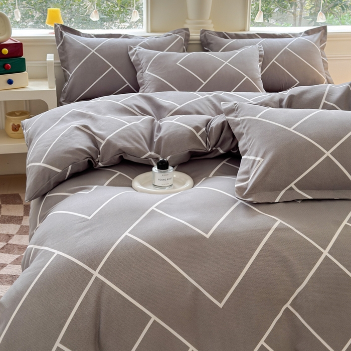 91家纺网 家纺一手货源 找家纺 佑佳家纺 2024新款磨毛印花植物羊绒单被套 休闲人生