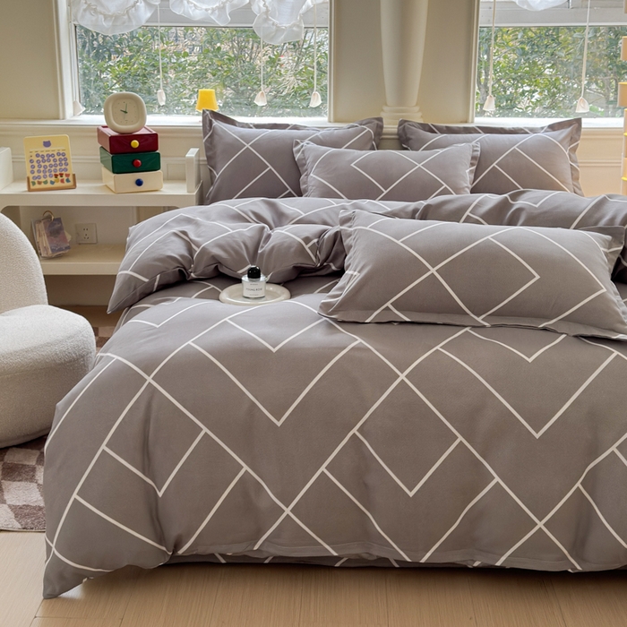 91家纺网 家纺一手货源 找家纺 佑佳家纺 2024新款磨毛印花植物羊绒单被套 休闲人生