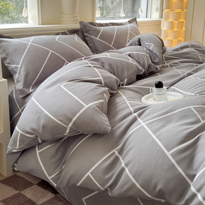 91家纺网 家纺一手货源 找家纺 佑佳家纺 2024新款磨毛印花植物羊绒单被套 休闲人生