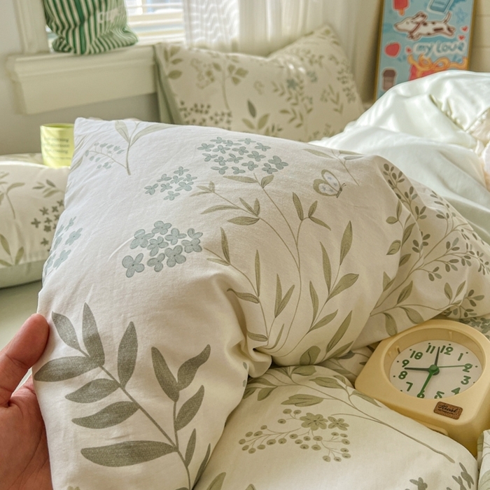 91家纺网 家纺一手货源 找家纺 （总）漫仙阁家纺 2026新款纯棉学生宿舍A版100%新疆棉B版古法水洗三件套全棉四件套