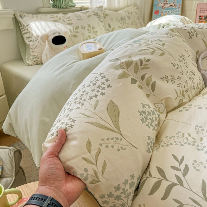 91家纺网 家纺一手货源 找家纺 （总）漫仙阁家纺 2026新款纯棉学生宿舍A版100%新疆棉B版古法水洗三件套全棉四件套