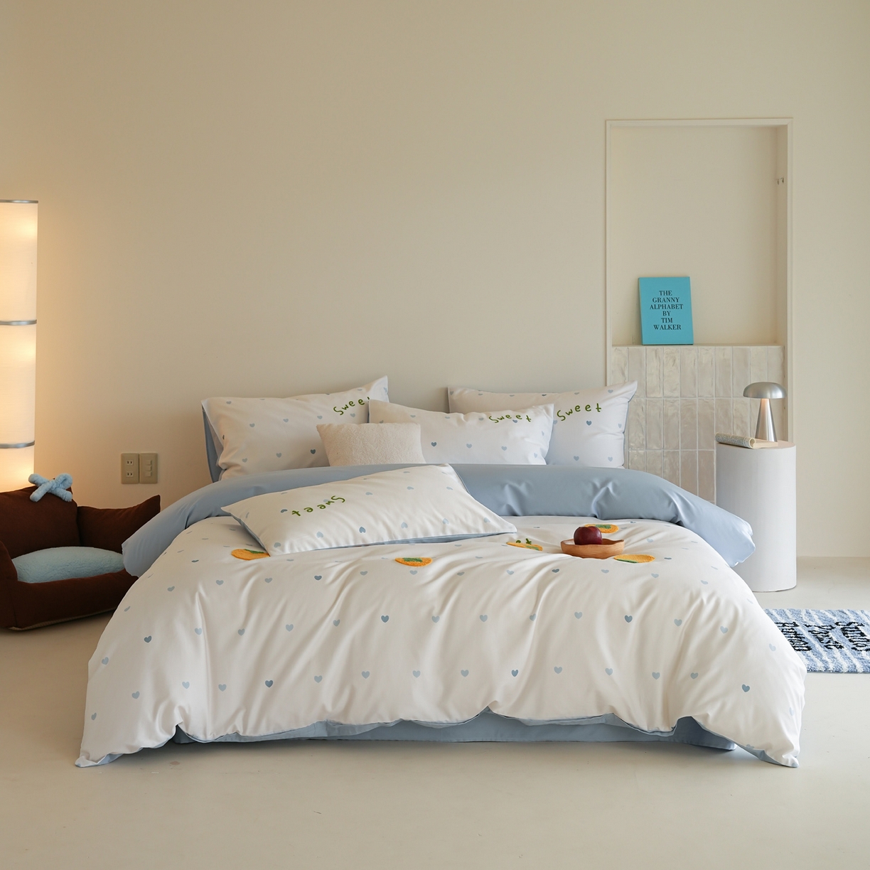 91家纺网 家纺一手货源 找家纺 雅居纺家纺 2025新款全棉纯棉印花系列学生宿舍三四件套上下铺三件套 复古格子蓝