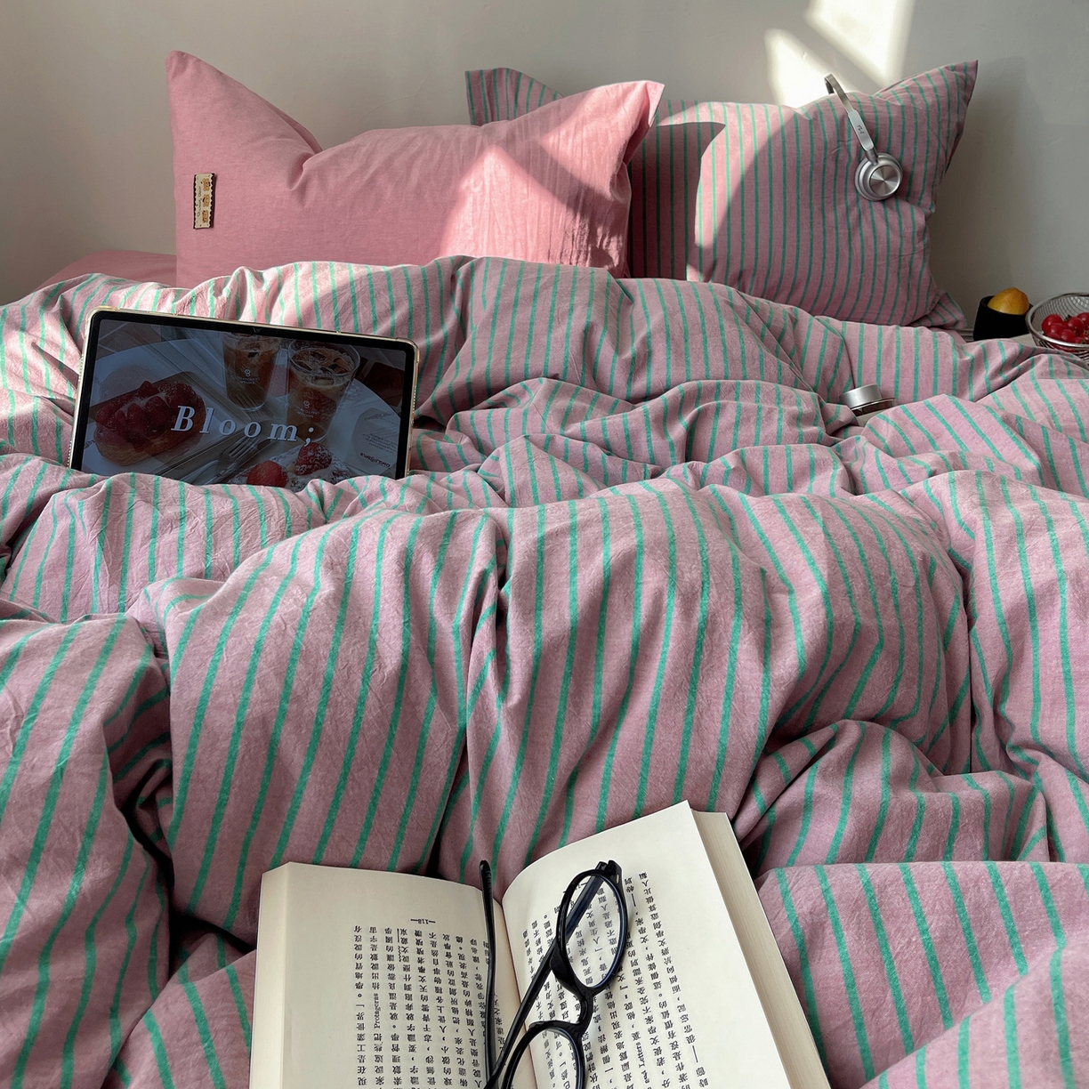 91家纺网 家纺一手货源 找家纺 （总）雅居纺家纺 2026新款全棉色织混搭水洗棉四件套