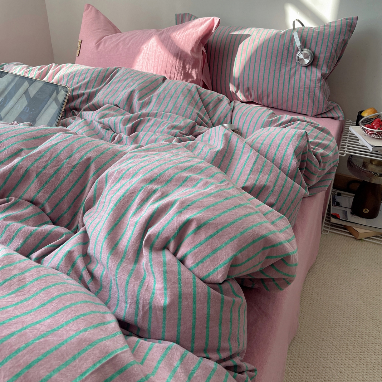 91家纺网 家纺一手货源 找家纺 （总）雅居纺家纺 2026新款全棉色织混搭水洗棉四件套