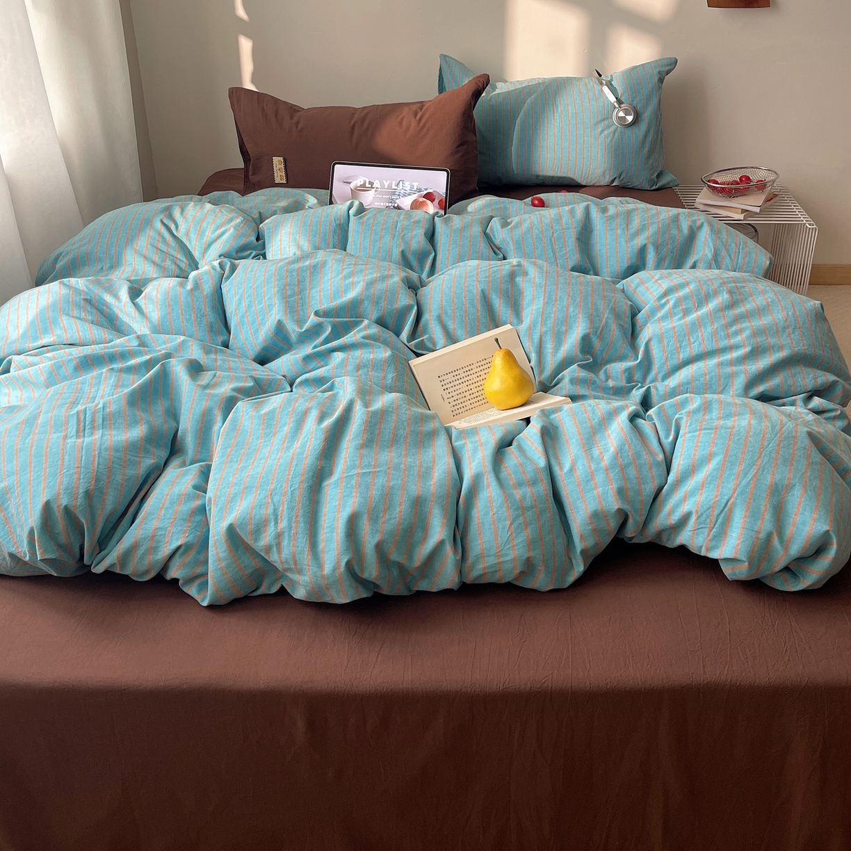 91家纺网 家纺一手货源 找家纺 （总）雅居纺家纺 2026新款全棉色织混搭水洗棉四件套