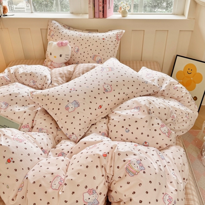 91家纺网 家纺一手货源 找家纺 简冠家纺 2026新款12868印花全棉单被套 贝贝莉亚-黄