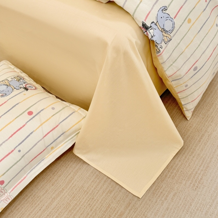 91家纺网 家纺一手货源 找家纺 简冠家纺 2026新款12868印花全棉单被套 小飞象