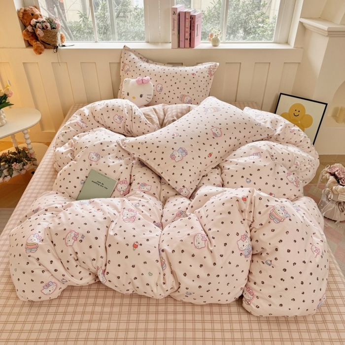 91家纺网 家纺一手货源 找家纺 简冠家纺 2026新款12868印花全棉单被套 贝贝莉亚-黄