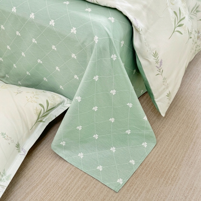 91家纺网 家纺一手货源 找家纺 简冠家纺 2026新款12868印花全棉单被套 田园诗篇-米