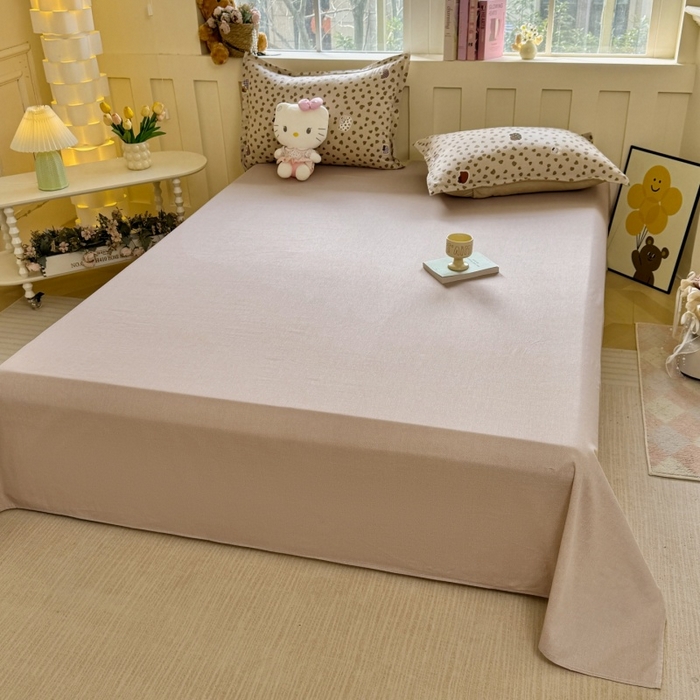 91家纺网 家纺一手货源 找家纺 简冠家纺 2026新款12868印花全棉单被套 初享时光-咖