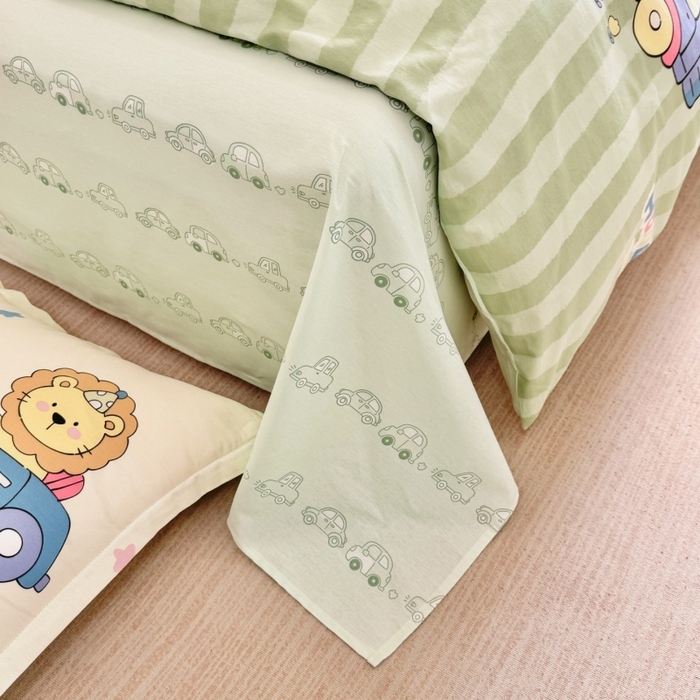 91家纺网 家纺一手货源 找家纺 简冠家纺 2026新款12868印花全棉单被套 快乐动物城